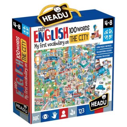Puzzle Easy English 100 Words: The City - Headu