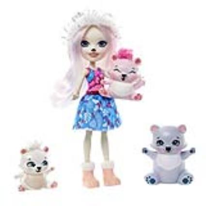 Boneca com Animal Enchantimals Pristina Polar Bear 