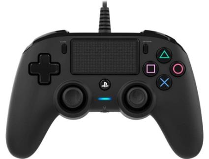 Comando PS4 Nacon Compact Com Fios - Preto