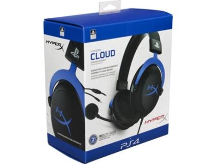 Auscultador Gaming HyperX Cloud para PS4 - Preto | Azul