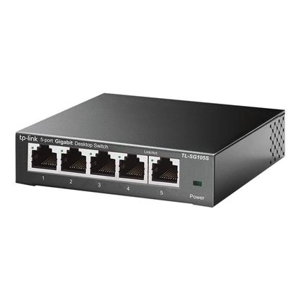 TP-LINK Switch Desktop TL-SG105S, 5 x RJ-45 (10/100/1000 Mbps), Preto