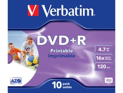 DVD+R VERBATI.16x 4,7GB PRINT. -PACK10