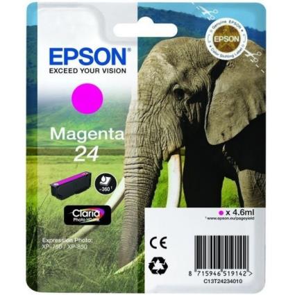 24 - 4.6 ml - magenta - original - blister com alarme RF - tinteiro - para Expression Photo XP-55, 750, 760, 850, 860, 950, 960, Expression Premium XP-750, 850