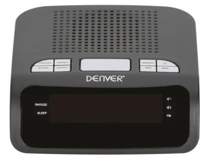 Rádio Despertador  CR419MK2 (Preto - Digital - Alarme Duplo -  Função Snooze - Corrente)