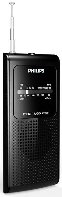 Rádio  AE1500/00 (Preto - Analógico - AM/FM - Pilhas)