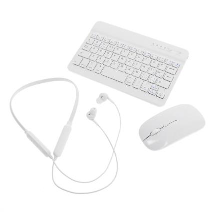 Totto Mouse E Teclado Sem Fio E Fone De Ouvido Inalámbrico Set One Size Blanco-B01