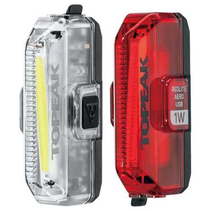 Topeak Set Luzes Aero Combo Usb 1w One Size Black
