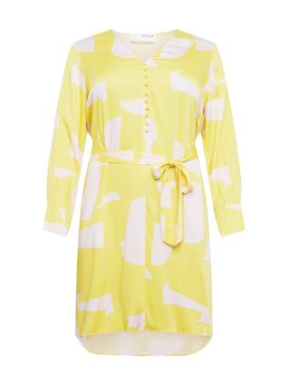 Selected Femme Curve Vestido 'DYNELLA'  amarelo / branco