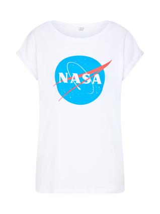 Merchcode Camisa 'Nasa Insignia'  branco / azul / vermelho