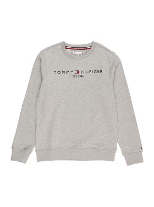 TOMMY HILFIGER Sweatshirt  acinzentado / azul noite / branco / vermelho