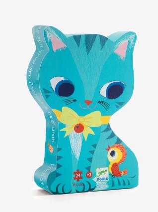 Puzzle Gato Pachat e os seus amigos, com 24 peças, da  bege medio liso com motivo