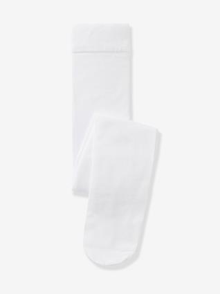 Collants lisos, para bebé menina branco claro liso