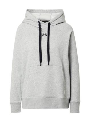 UNDER ARMOUR Sweatshirt de desporto 'Rival'  cinzento / preto