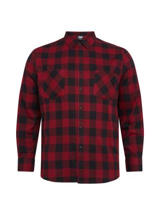 Urban Classics Big & Tall Camisa  borgonha / preto