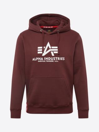 ALPHA INDUSTRIES Sweatshirt  branco / vermelho vinho