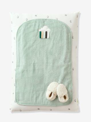 Colchão de mudas BIO NATURE, com capa + 2 tapetes branco claro liso com motivo