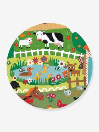 Puzzle de observação, 35 peças, A Quinta da  vermelho medio liso com motivo