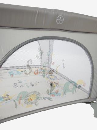 Parque de viagem dobrável, Babypark cinzento medio liso com motivo