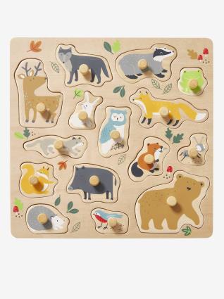 Puzzle com botões, Classe verte, em madeira FSC® sem cor
