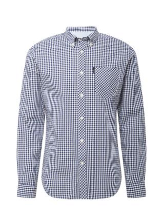 Ben Sherman Camisa 'GINGHAM'  azul escuro / branco