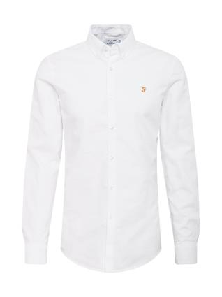 FARAH Camisa 'BREWER'  branco / amarelo dourado