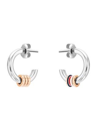 TOMMY HILFIGER Brincos  prata / ouro / vermelho / navy / branco