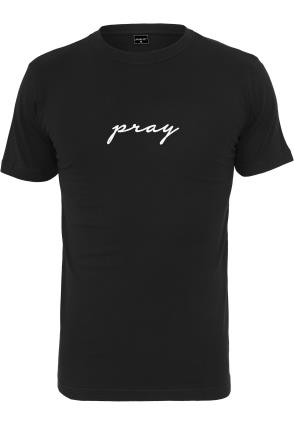 Mister Tee Plus Size Camisa 'Pray'  preto / branco