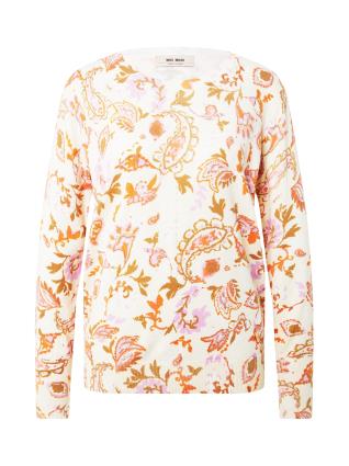 MOS MOSH Pullover 'Vinette'  coral / branco natural / roxo pastel