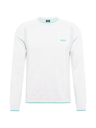 BOSS ATHLEISURE Pullover 'Rovan'  turquesa / esbranquiçado