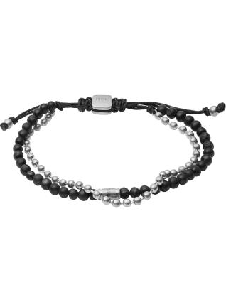 FOSSIL Pulseira  prata / preto