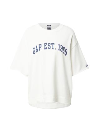 GAP Camisa  offwhite / azul escuro