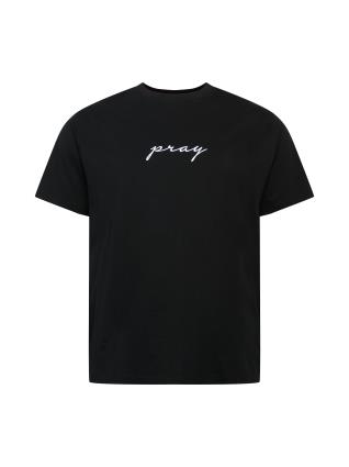 Mister Tee Plus Size Camisa 'Pray'  preto / branco