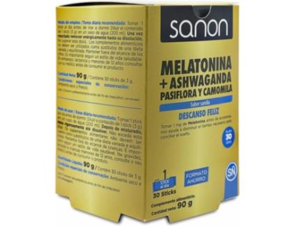 Sanon Melatonina + Ashwanda - Pasiflora y Camomila 30 Sticks