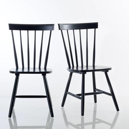 Interieurs Lote de 2 cadeiras com barras em hévea maciça, JIMI