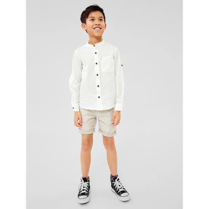 Name It Camisa De Manga Longa Fish 146-152 cm White Alyssum / Detail Solid