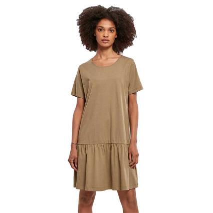 Urban Classics Vestido Curto Manga Curta Valance 5XL Khaki