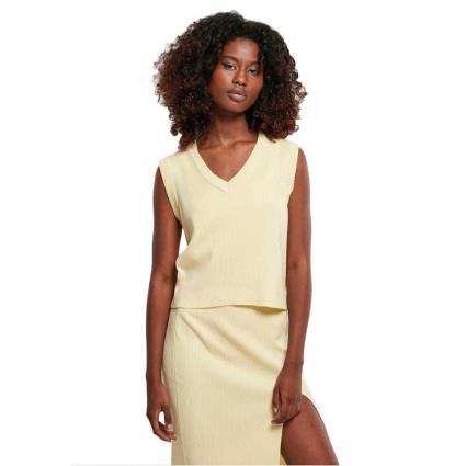 Urban Classics Vestido Curto Sem Mangas Knitted XL Soft Yellow