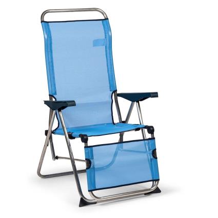 Solenny Espreguiçadeira Dobrável Relax 5-posição 114x75x63cm One Size Blue