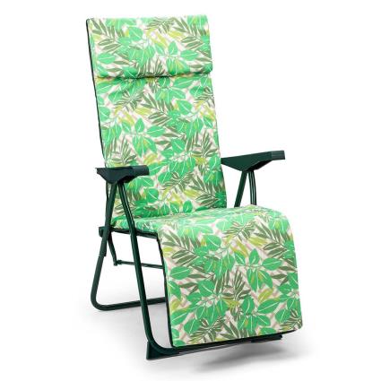 Solenny Espreguiçadeira Dobrável Relax 5-posição 108x76x60cm One Size Green