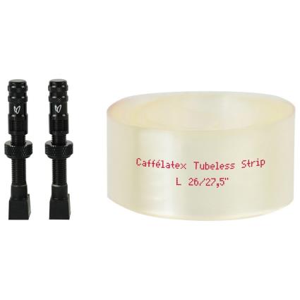 Effetto Mariposa Faixa Caffelatex Tubeless Plus 25-30 Mm 2 Unidades Com Válvula One Size White