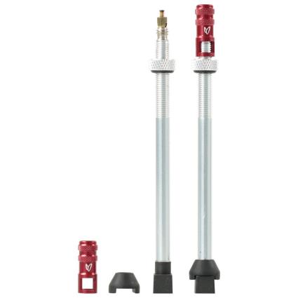 Effetto Mariposa Válvulas Presta Tubeless 100 Mm 2 Unidades One Size Silver / Red