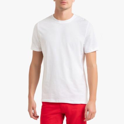 Collections T-shirt de gola redonda, em algodão, Théo