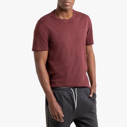 Collections T-shirt de gola redonda, em algodão, Théo