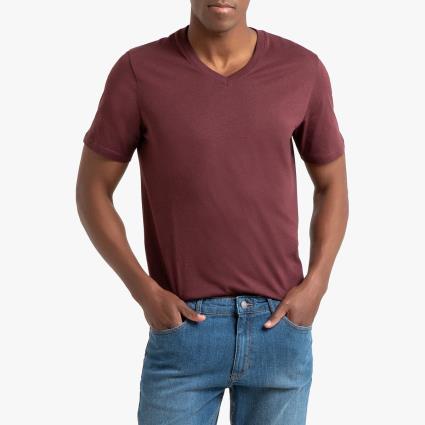 Collections T-shirt de decote em V em algodão, Théo