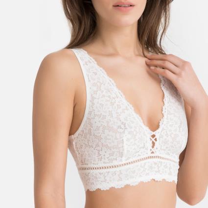 Collections Soutien bralette modelo triângulo, renda