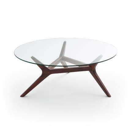 Mesa de centro em nogueira, Ø90 cm, Maricielo