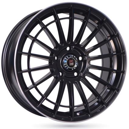 Jante de alumínio 24h du mans mulsanne 8x18 5x114.3 et45 preto polido mate