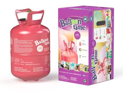 Kit Botija De Hélio Balloon Time Grande Compacta Com Balões