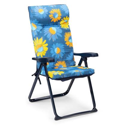 Solenny Poltrona Dobrável De Posição 6 114x76x62cm One Size Blue / Yellow