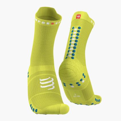 Compressport Pro Racing V4.0 Run High - Verde - Meias Homem